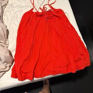 Free people red coverup dress